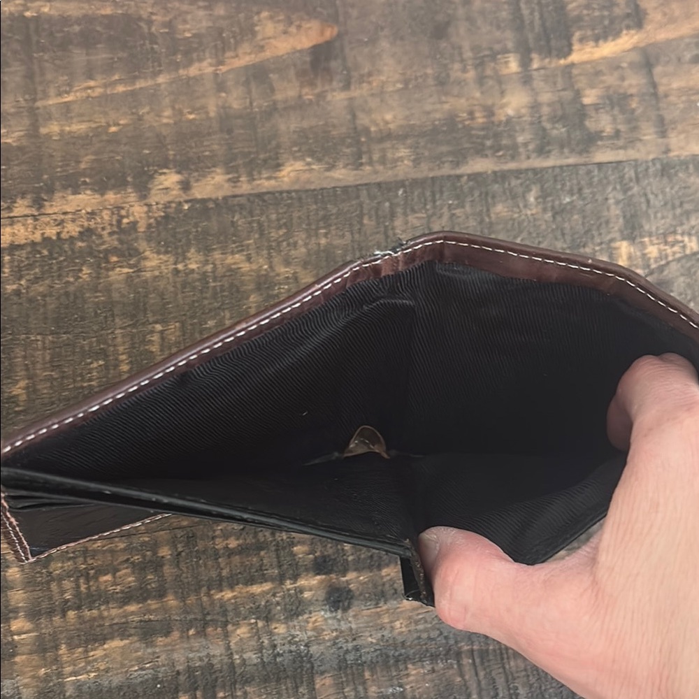 Brown and Black Myra Western cowhide &leather Wallet - Picture 5 of 5